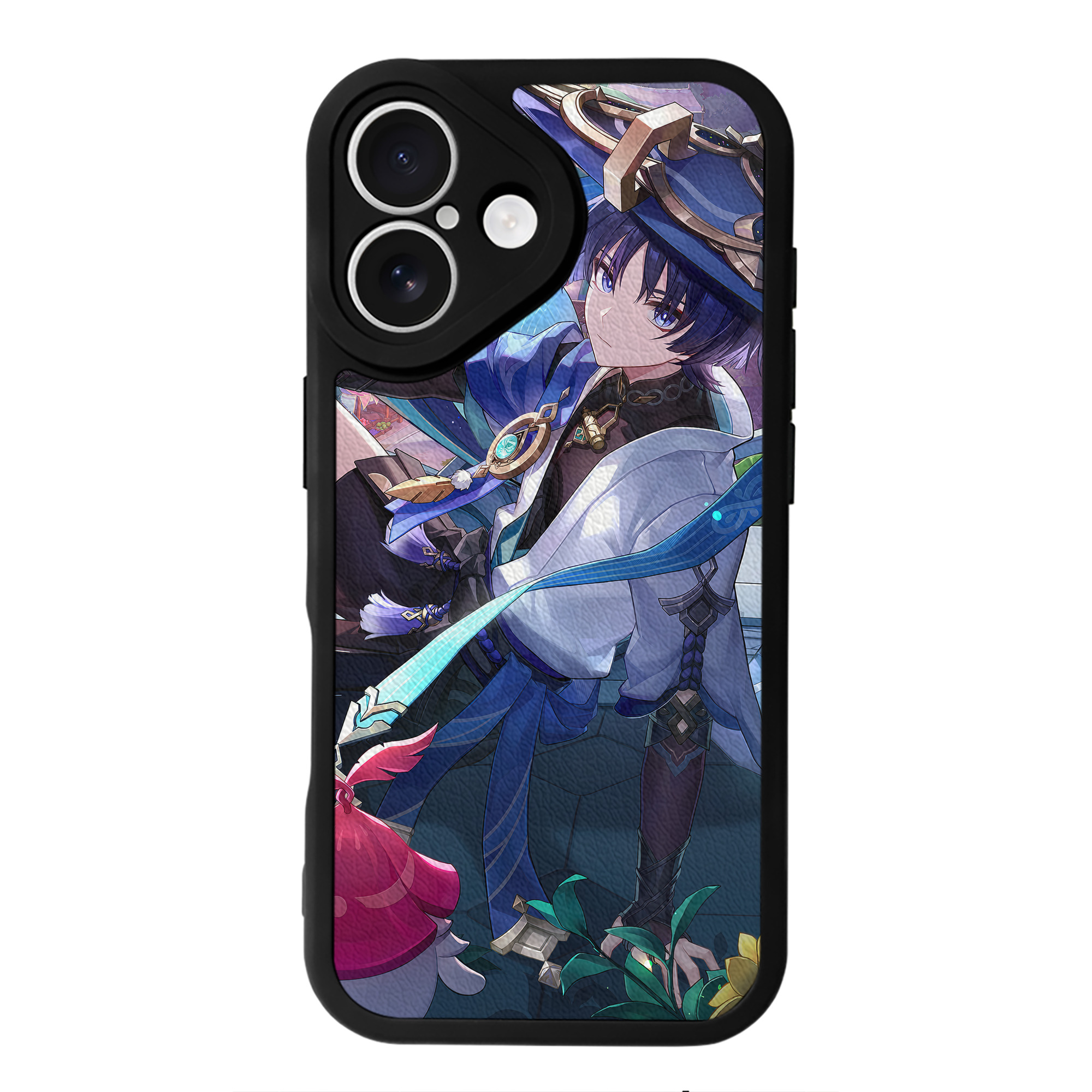 げんし神 genshin 【iPhone 16シリーズ対応】シリコンスマホケース（レザー調） 材質：シリコン